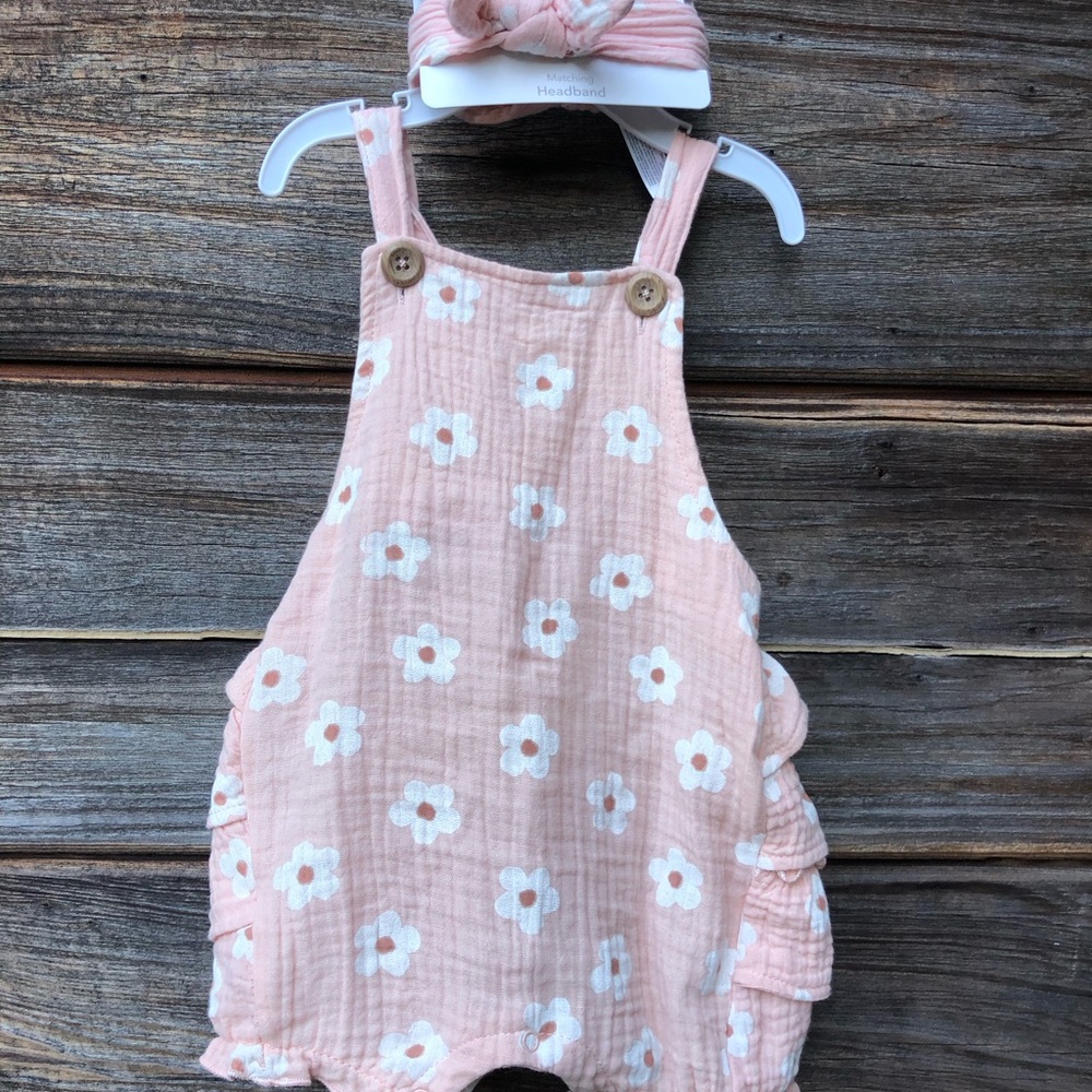 Charming Pink Floral Kids Bodysuit